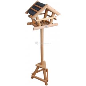 Voedertafel voor vogels met bitumen dak Voedertafel voor vogels met bitumen dak